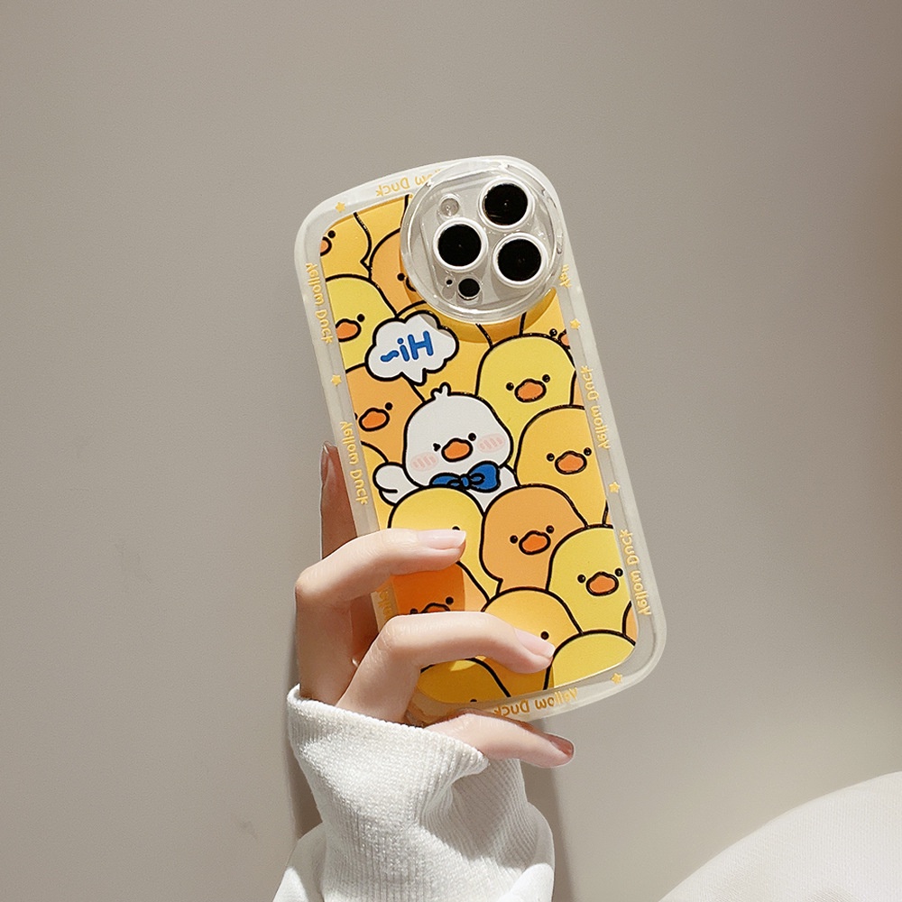 IPHONE Kartun Bebek Kuning Kecil Yang Lucu Penuh Perlindungan Lembut Casing Ponsel Cover Untuk Iphone7 8 PLUS X XR XS 11 12 13 14 PRO MAX SE 2020