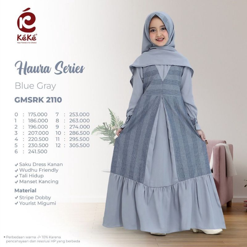 Gamis Anak Keke Terbaru 2022 Haura Series - Koko Anak Keke Haura Series