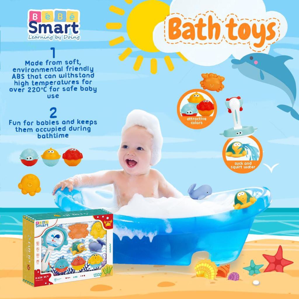 Bebe Smart - Bath Toys 8 in 1