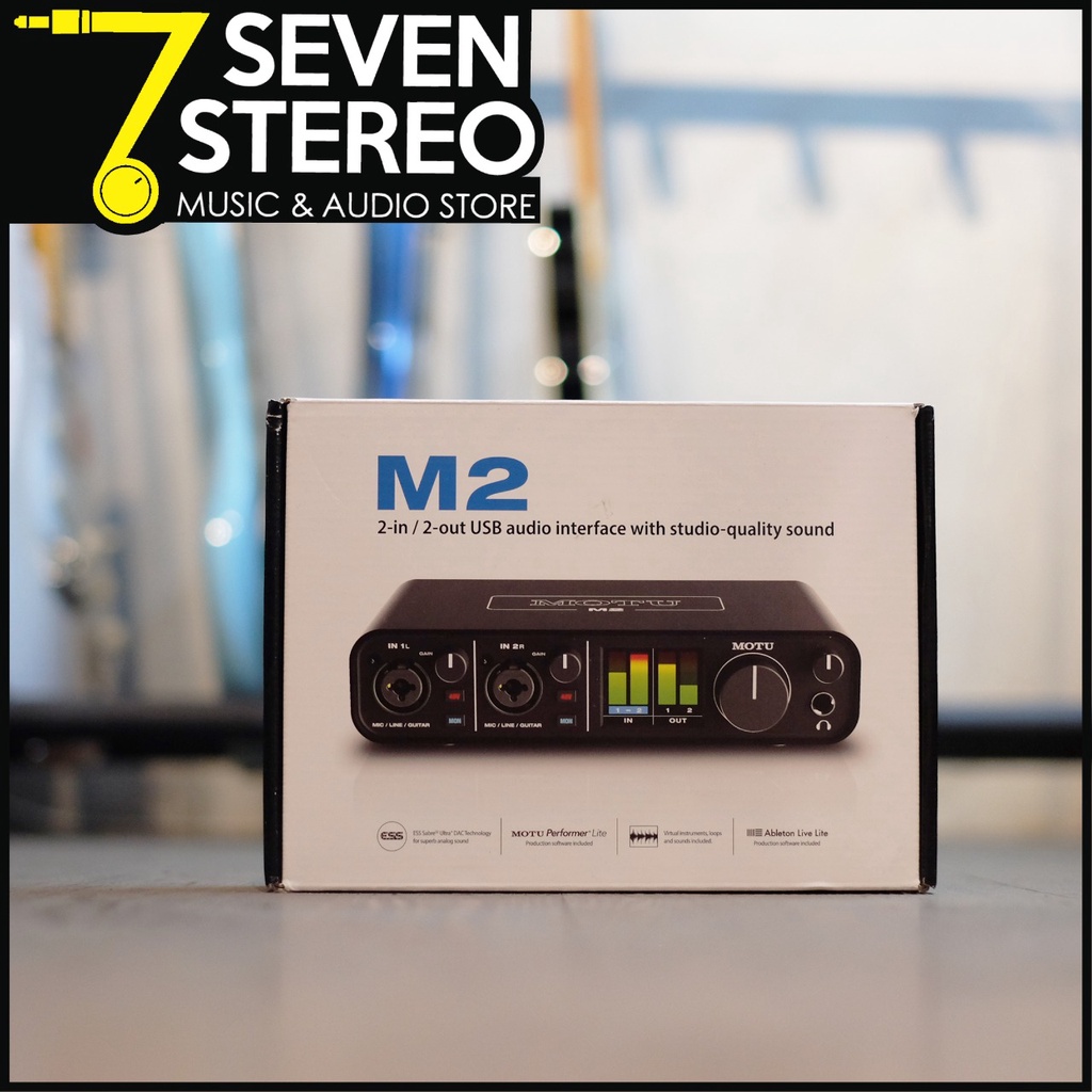 MOTU M2 - 2 in 2 out Audio Interface Type C with ESS Sabre32 Ultra DAC - Soundcard