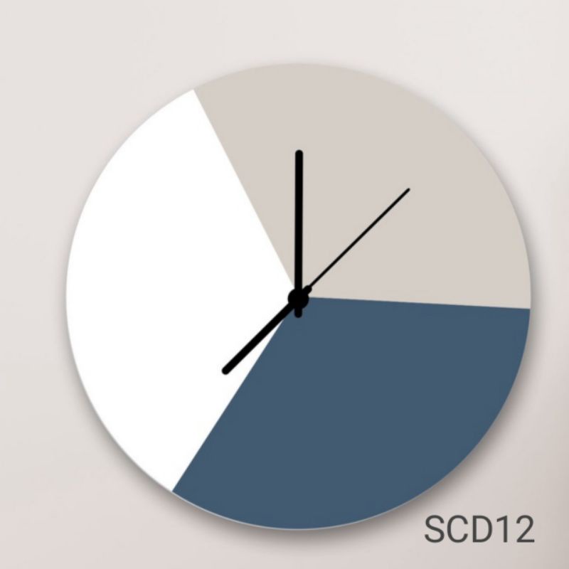 Jam Dinding Scandinavian MODERN UNIK diameter 20 cm mesin sweep-SCD12