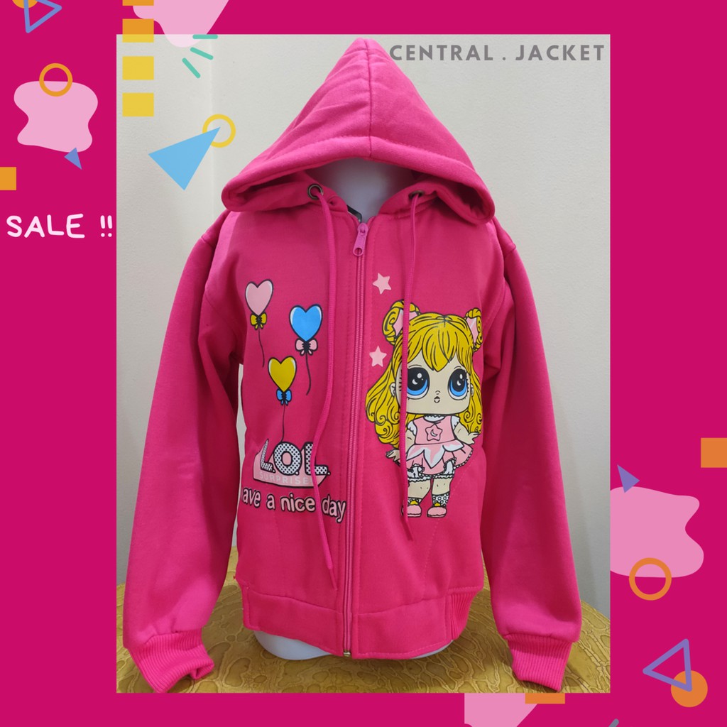 JAKET ANAK PEREMPUAN LOL - SWEATER HOODIE ANAK PEREMPUAN TEBAL - CENTRAL JACKET