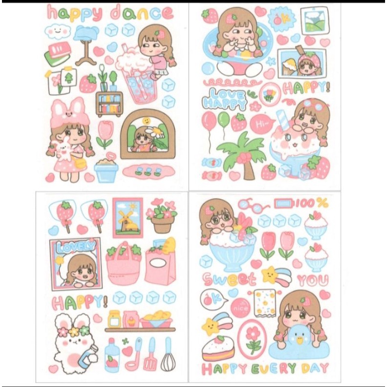 

stiker karakter murah/sticker cantik imut