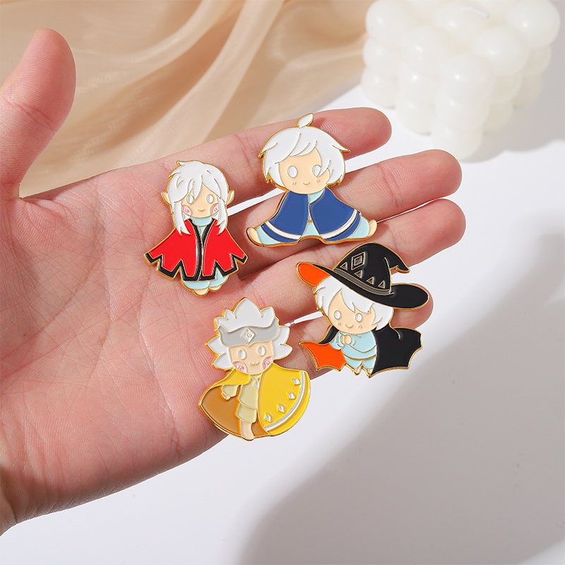 Qihejewelry Bros Pin Enamel Desain Game 4 Model Untuk Aksesoris Pakaian