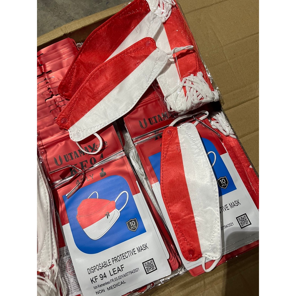 MASKER KF94 4PLY UTAMA OXYGEN EDISI MERAH PUTIH 17 AGUSTUS INDONESIA