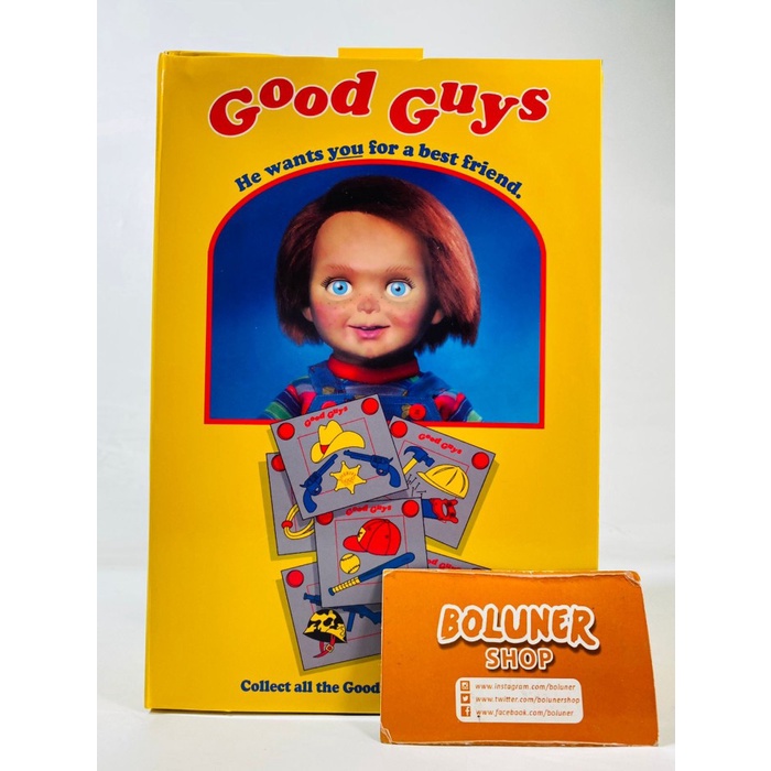 Neca Chucky Good Guy Version Action Figure Horror Mainan Chucky SHF