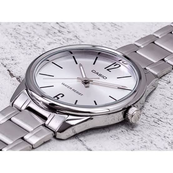 PA JAM TANGAN RANTAI PRIA / WANITA  CASIO MTP V001D ANALOG QUARTZ GROSIR IMPORT STAINLESS STEEL CS011