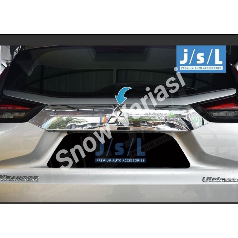 Trunk lid lis bagasi belakang sporty hitam doff chrome xpander jsl