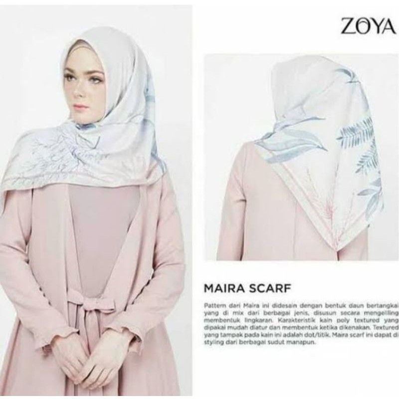 [ PROMO ] Zoya Maira Scarf - Kerudung Segiempat Motif - Hijab Murah