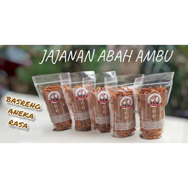 

JAJANAN ABAH AMBU Basreng daun jeruk, makaroni daun jeruk