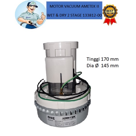 Motor Vacuum Ametek Wet and Dry 2 Stage 133812-00