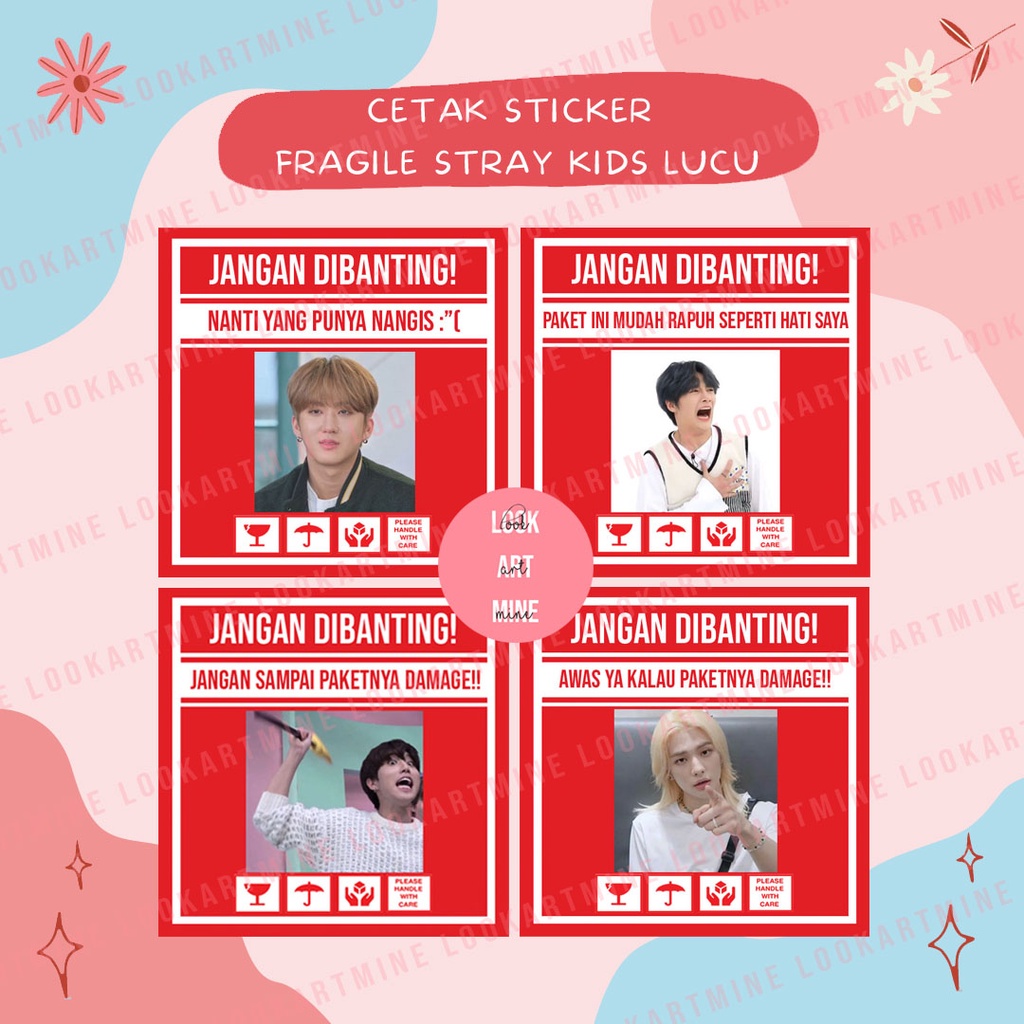 

STIKER FRAGILE LUCU UNIK KOREA STRAY KIDS SKZ | STIKER JANGAN DIBANTING