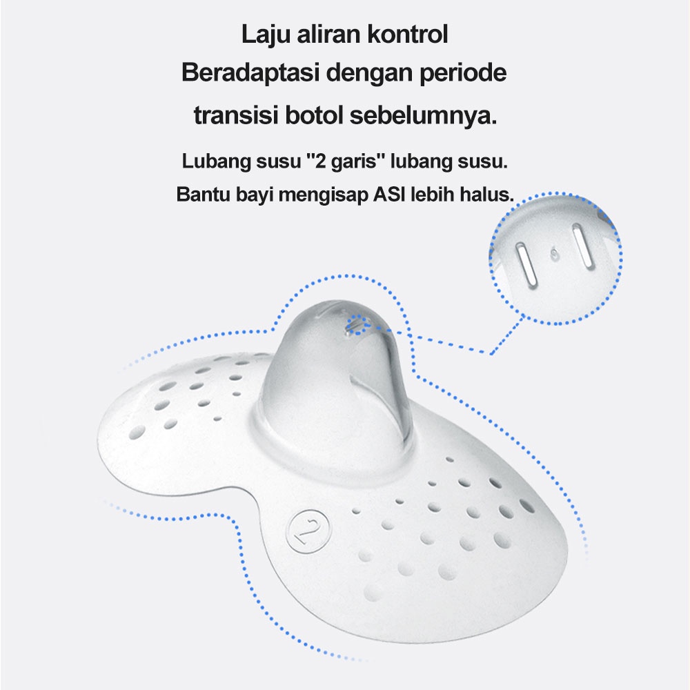 Lakhu 2pcs Pelindung Puting Menyusui Bahan Silikon nipple Cover Shield protector breast pad BPA Free