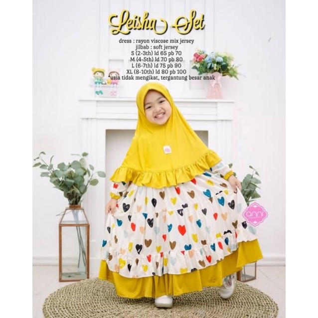 Leisha set+Khayra set+Amara set Gamis+Hijab