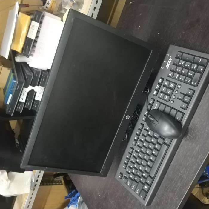 MONITOR LED HP 19&quot;WIDE V194 display + KEYBOARD MOUSE SET murah meriah