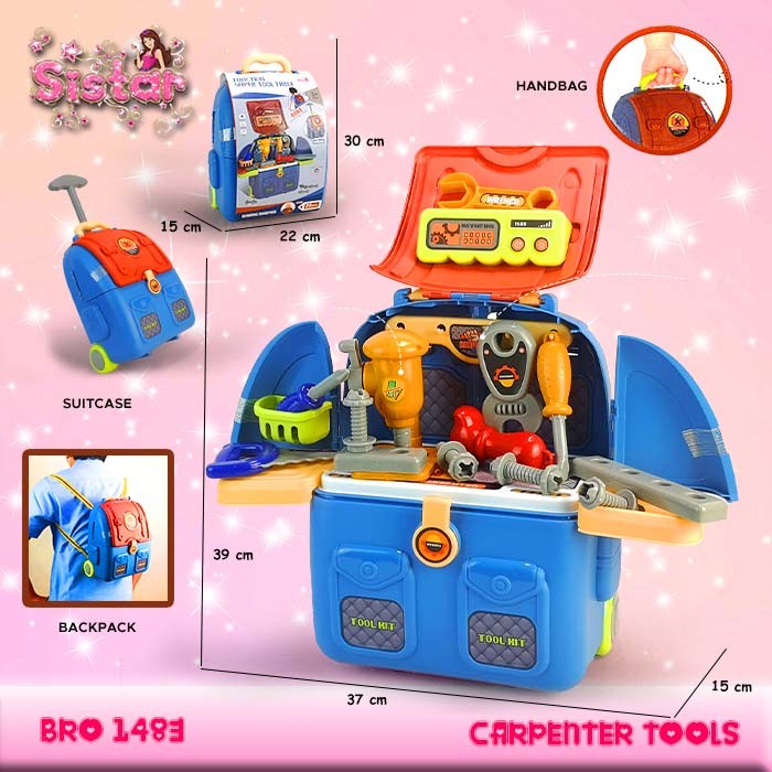 MURAH BRO1483 Dokter Dokteran Doctor Train Koper Tas Medical Peralatan Perlengkapan Medis Make Up MakeUp Dandan Merias Rias Alat Perlengkapan Pertukangan Pretend Play Sets Mainan Anak Permainan Edukasi Montessori