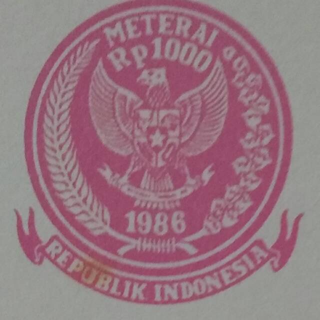 Kertas Segel Tahun 1986 double