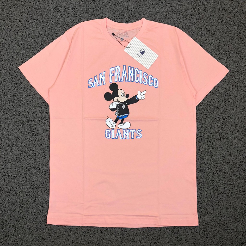 T SHIRT KAOS MLB SAN FRANSISCO GIANTS PEACH MICKEY PINK PREMIUM AUTHENTIC TERLARIS TERMURAH