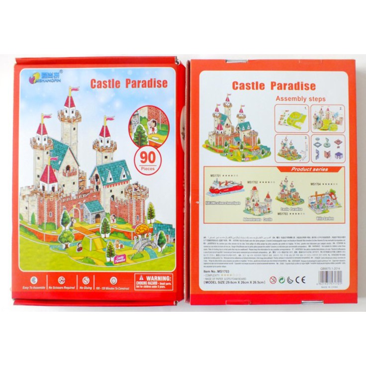 Mainan 3d Puzzle Eksklusif ADVENTUROUS CASTLE | Puzzle 3D Istana