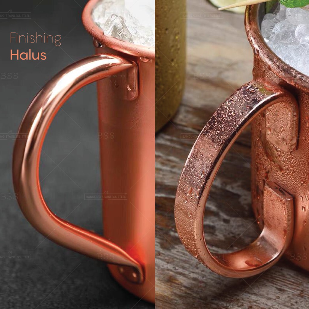 Gelas Mug Stainless SUS 304 Rosegold 420ml 500ml Mojito Mocktail Cocktail Elegant Mewah