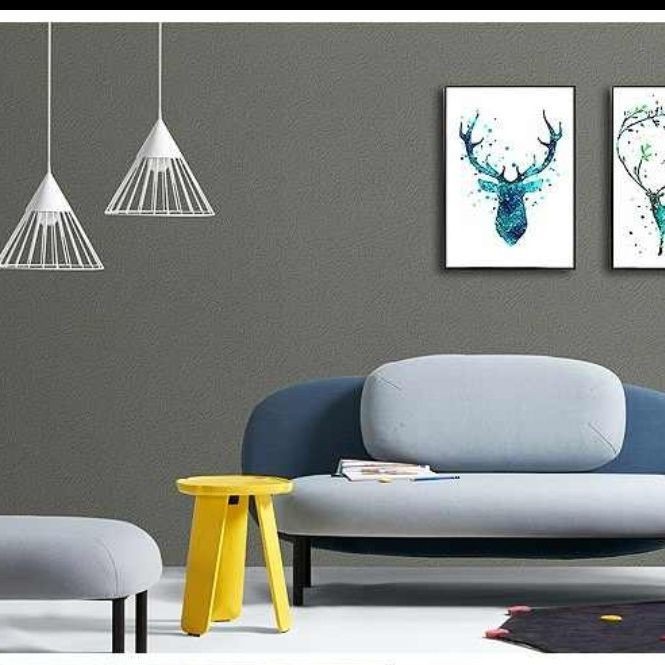 Wallpaper Sticker Dinding Polos Abu Panjang 10Meter x Lebar 45CM