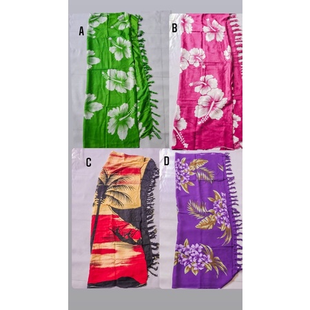 Kain pantai khas Bali, motif bunga-bunga asli sukawati, Sarung Pantai Bali