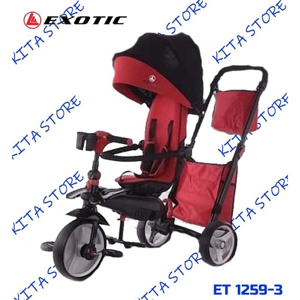 Sale Stroller Sepeda anak Roda Tiga Lipat EXOTIC 1259-3 Berkualitas
