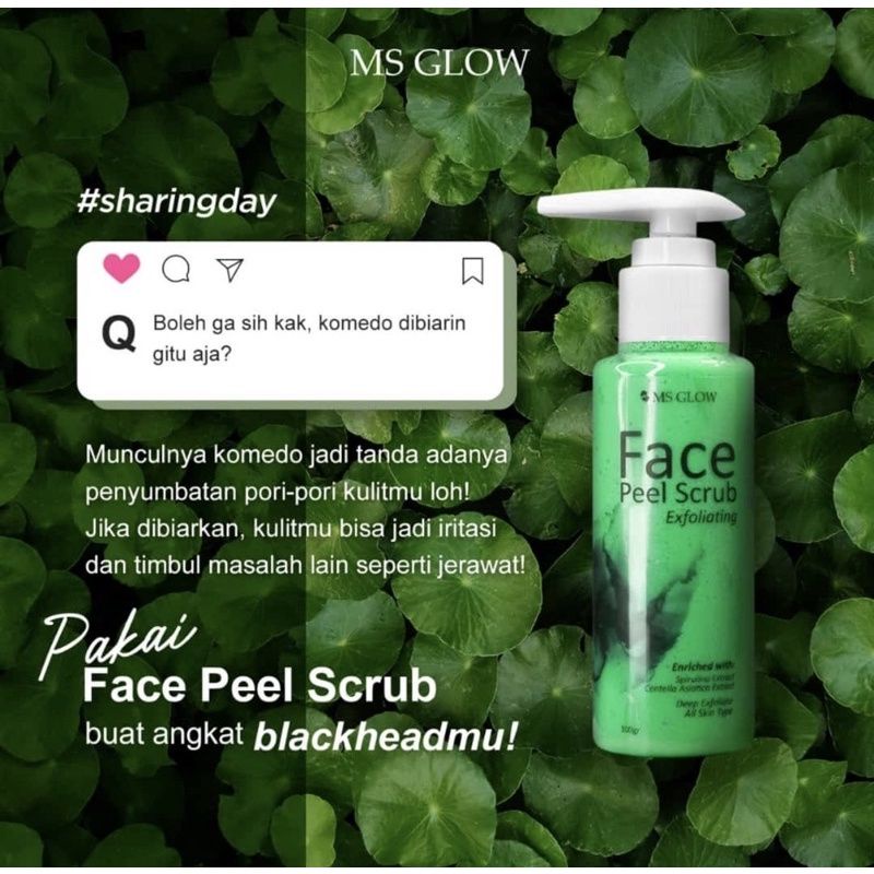 FACE PEEL SCRUB MS GLOW TERMURAH