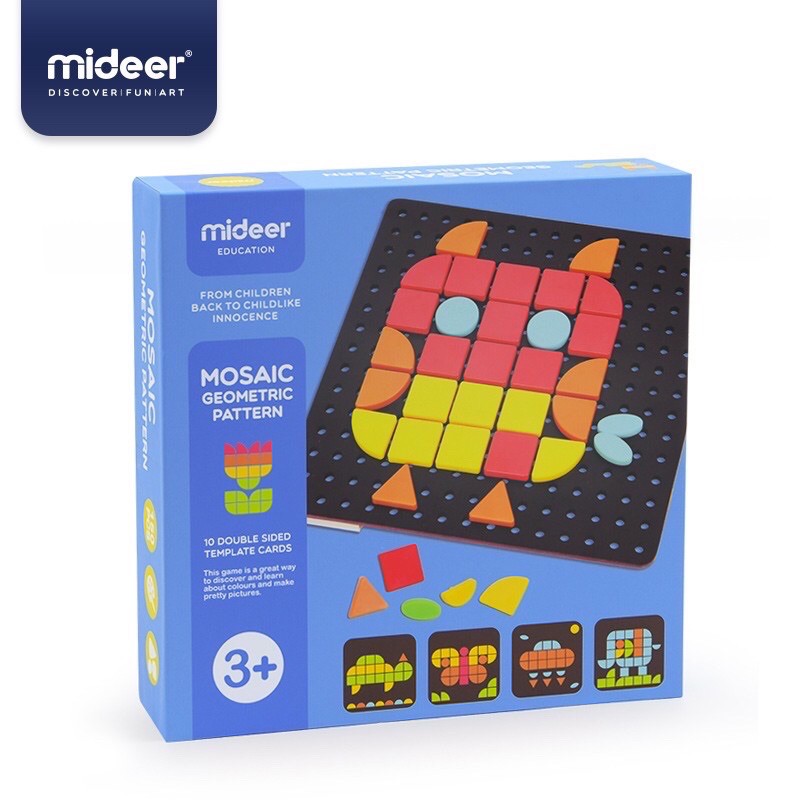 Mideer Mosaic Pattern Game mainan edukasi anak puzzle