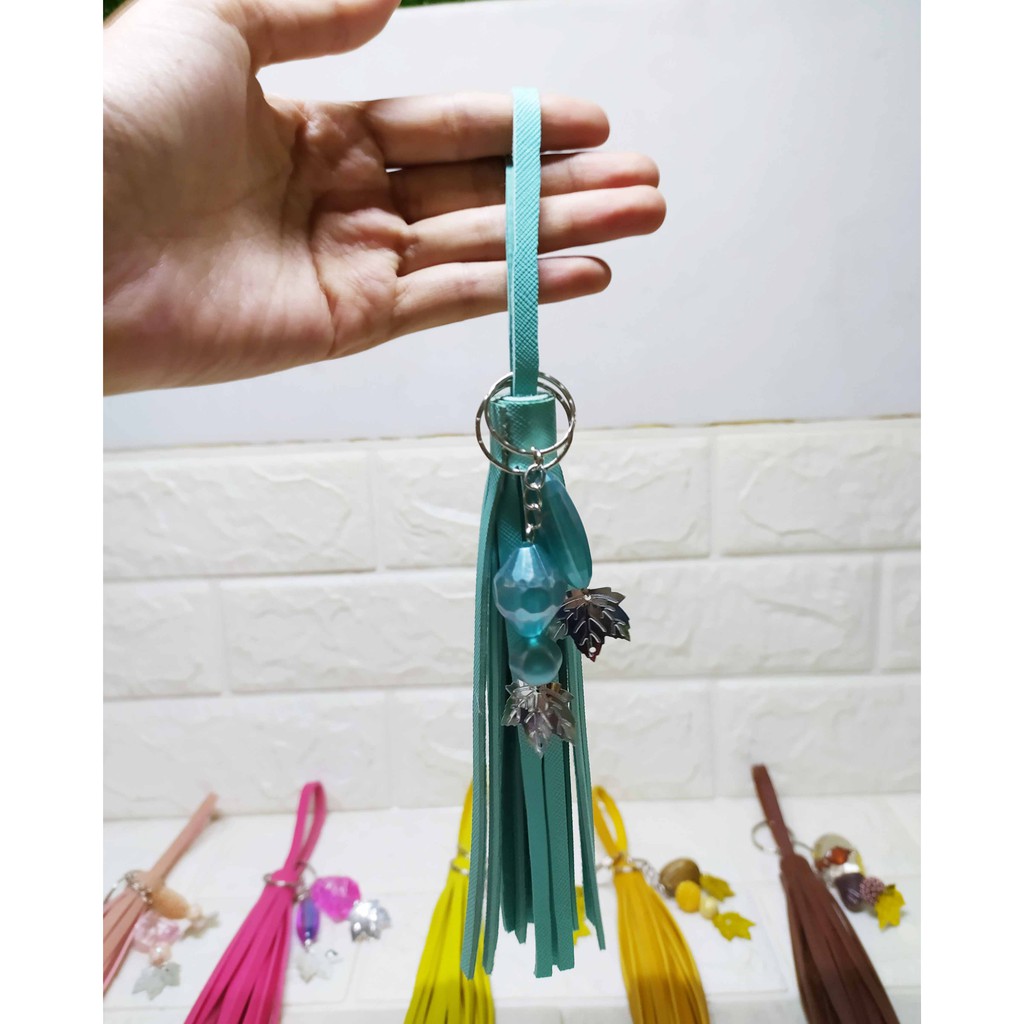 Tassel Kulit Besar - Tassel Gantungan Kunci Aksesoris Elegent