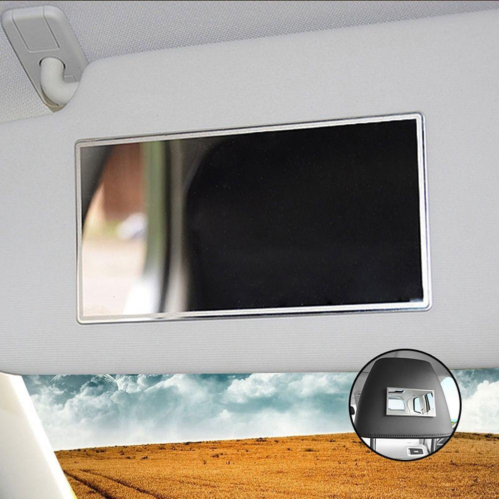 Augustina Cermin Interior Mobil Portable HD Mirror Aksesoris Car-styling Sun Visor Mirror Stainless Steel Auto Sun-Shading Visor