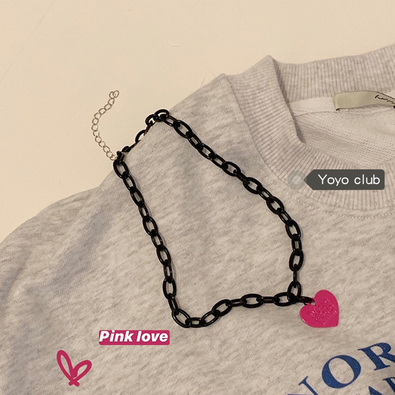 Love Necklace Trendy Hip Hop Harajuku Jump Di Clavicle Chain Pendant