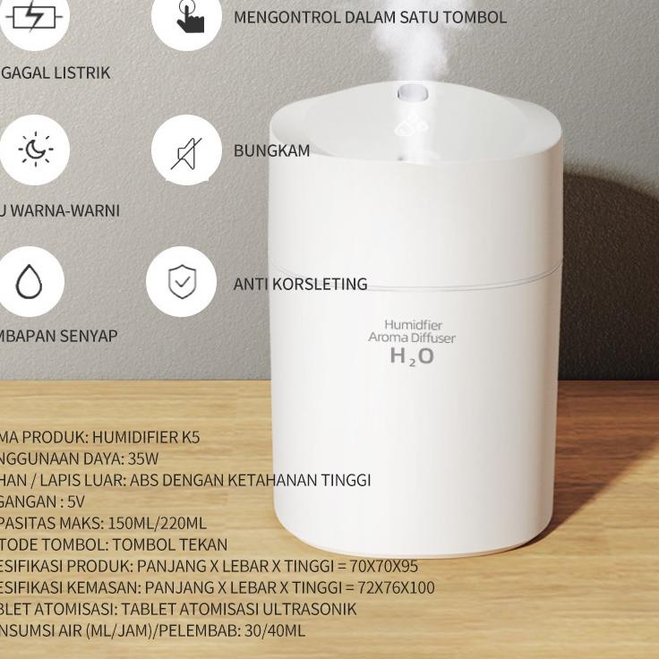 Baru K5 Aromaterapi Humidifier Mini Compact Mobil Desktop senyap Humidifier