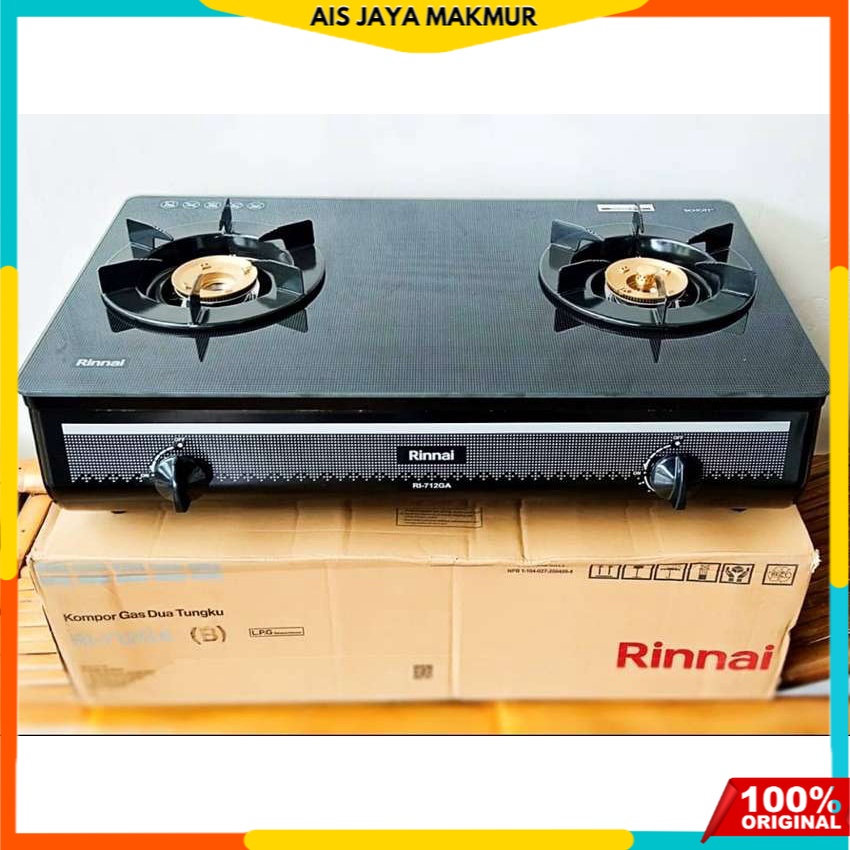 Kompor Gas Rinnai RI 712 GAB Kompor Rinnai 2 Tungku RI-712 GAB