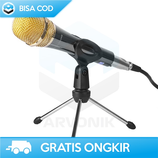 TRIPOD MICROPHONE MINI DUDUKAN MIC KECIL STAND MIKROFON 15,5CM BLACK