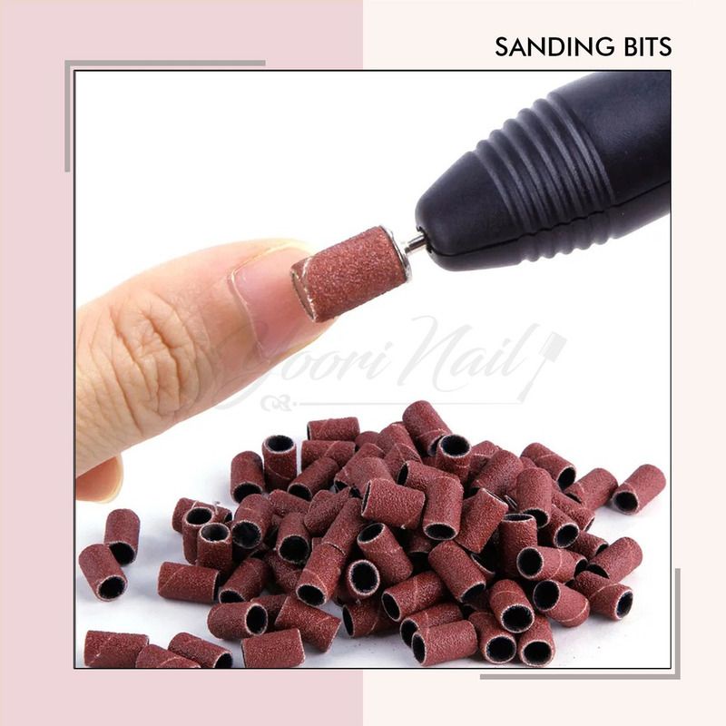 100pcs sanding bits nail drill refill nail art manicure buffer nail