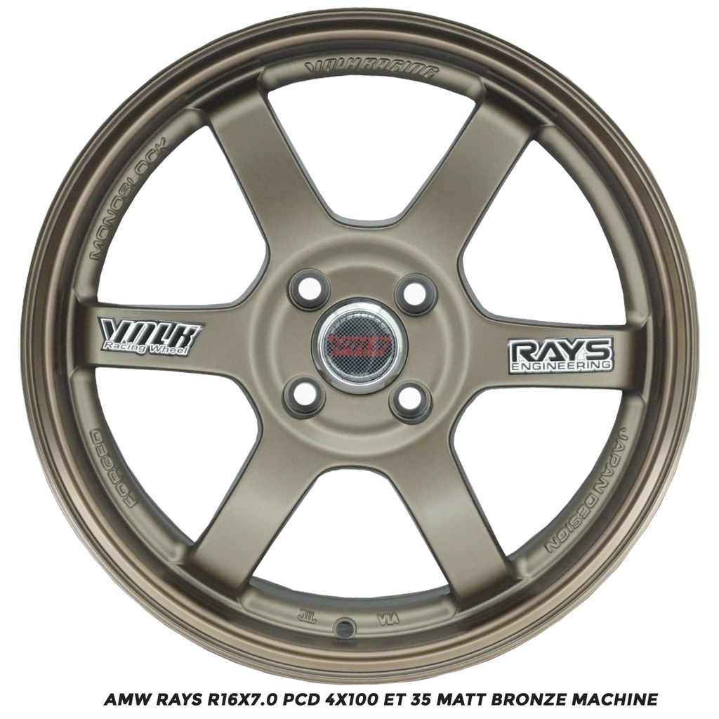 Velg Volk Rays TE37 Ring 16x7.0 Pcd 4x100 ET 35 Matt Bronze Machine