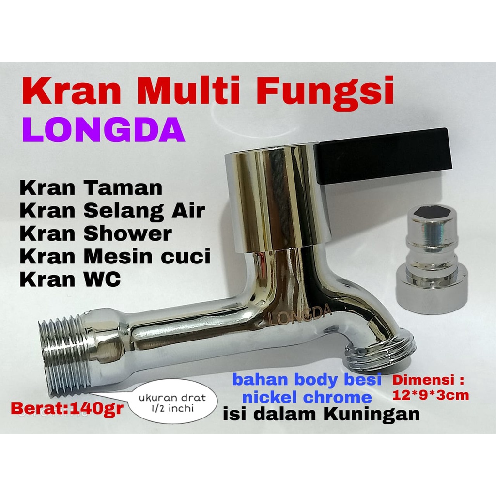 KRAN AIR KERAN SHOWER KRAN TAMAN KERAN MESIN CUCI KRAN SELANG KERAN LONGDA