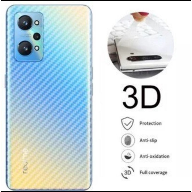 Realme C35 Realme C31 skin carbon anti gores belakang karbon