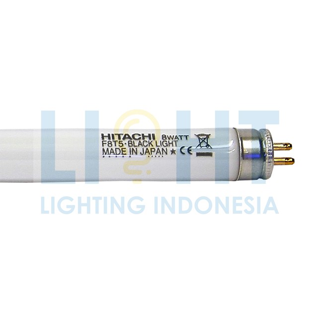 Lampu UV Blacklight 8W HITACHI F8T5/BL