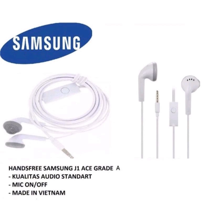 Hf handset handsfree earphone Samsung J1 Ace original made in vietnam packing plastik ori copotan