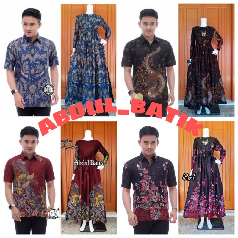 Batik Couple_Maora Sania Ruffle(COD)Batik Couple Ori Ndoro Jowi DNT Garansi Termurah