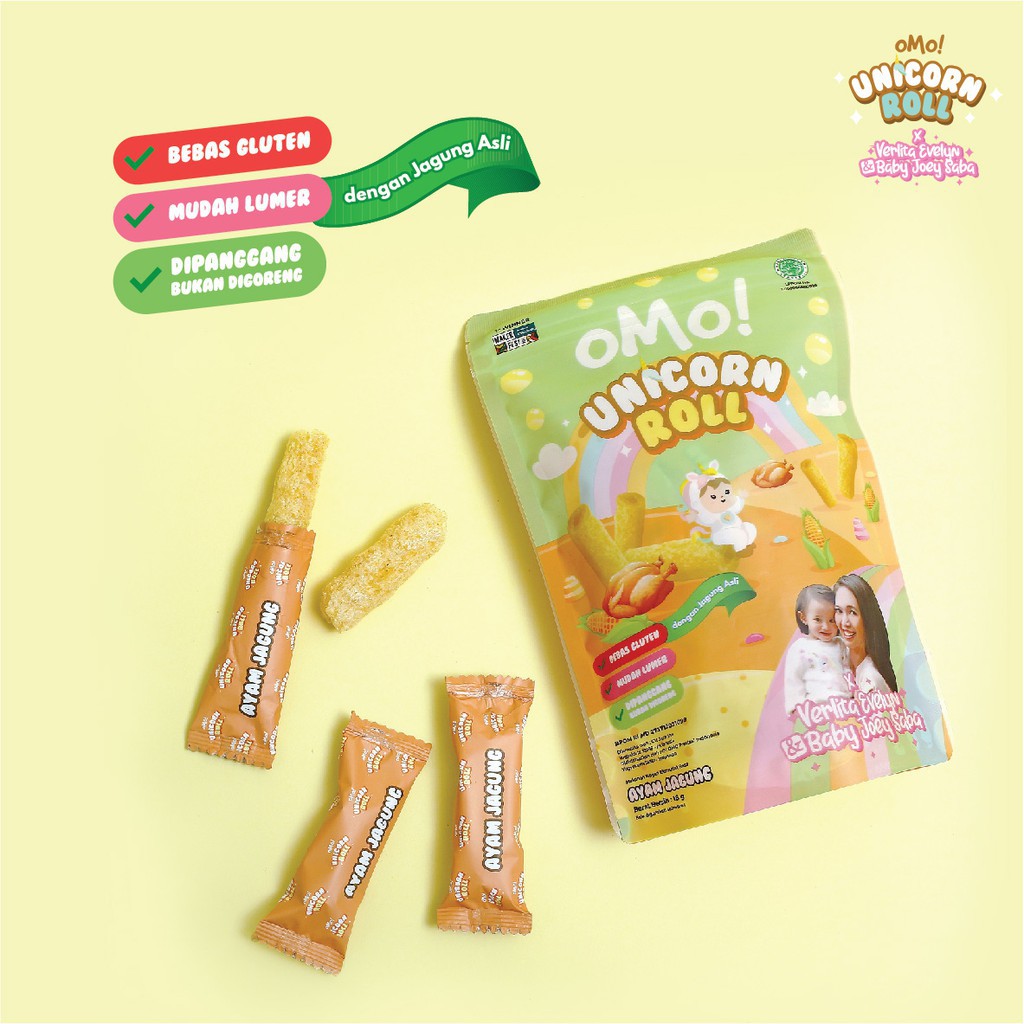 OMO! Healthy Snack Unicorn Roll / Snack Sehat Cemilan Anak Bayi