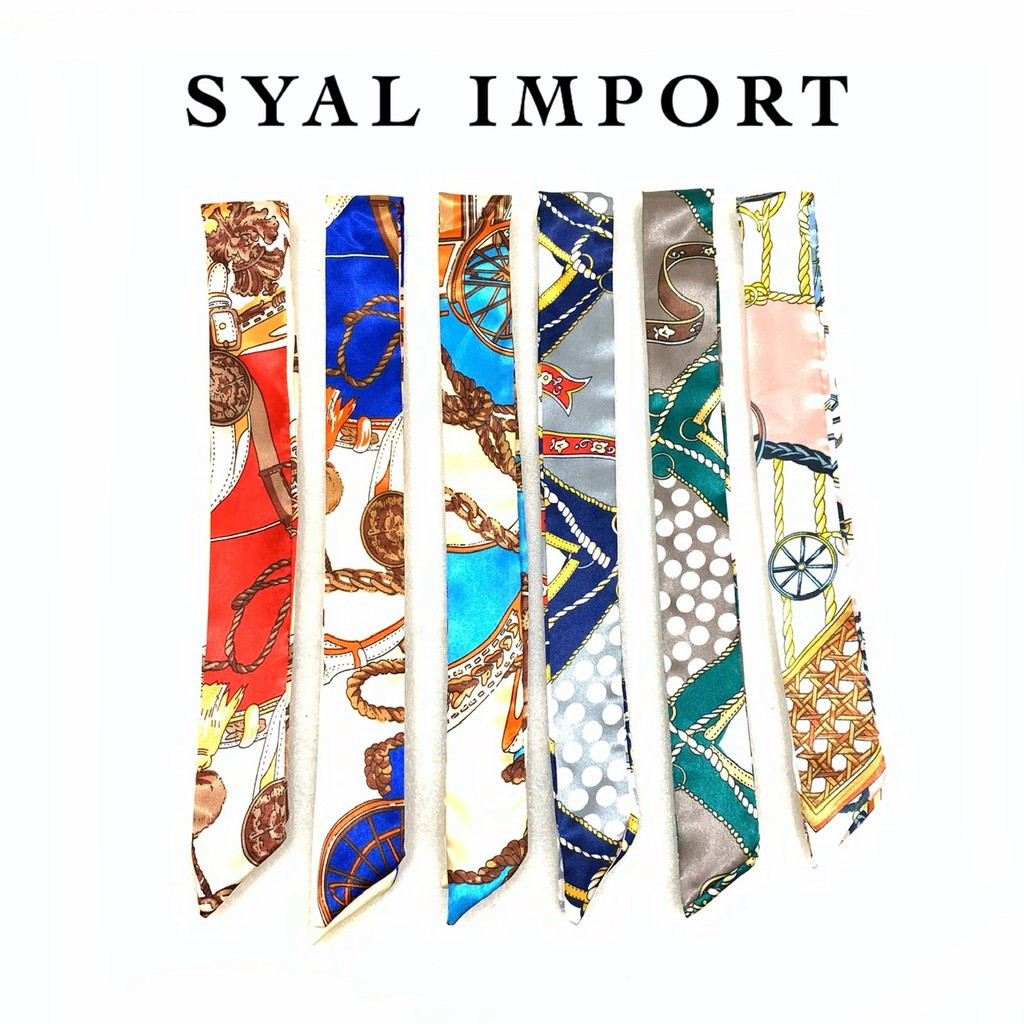 SYAL TAS IMPORT twilly tas scarft syal sutra syal tas wanita