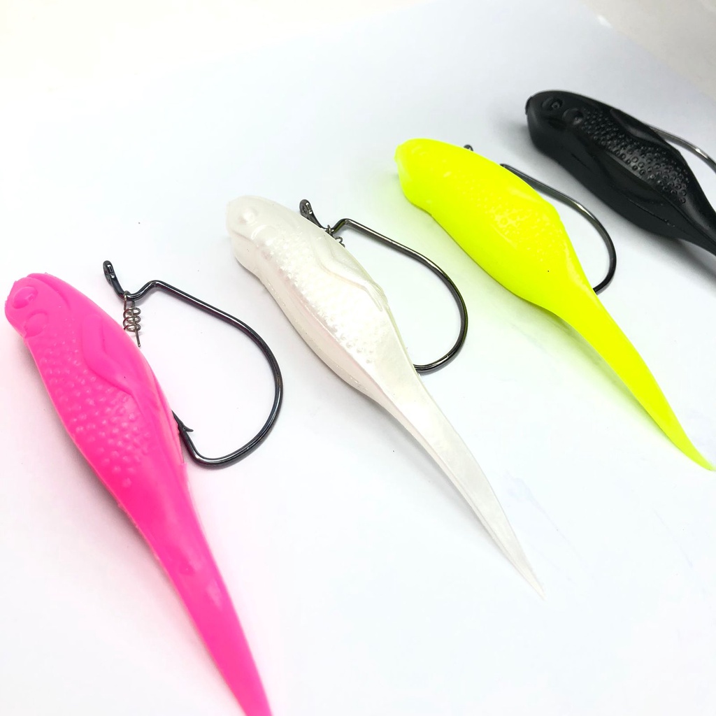 Soft Bait Bentuk Kodok Semi Floating Panjang 10cm + Wormhook 5/0