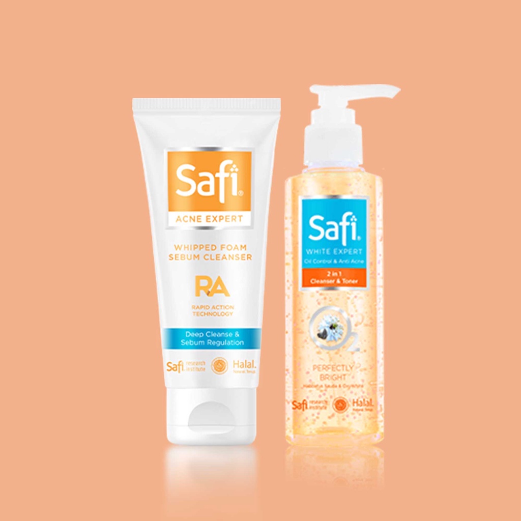 Safi Acne Expert Clarifying 2in1 Whipped Foam Sebum Cleanser Jerawat Face Wash Safi Facial Wash Acne