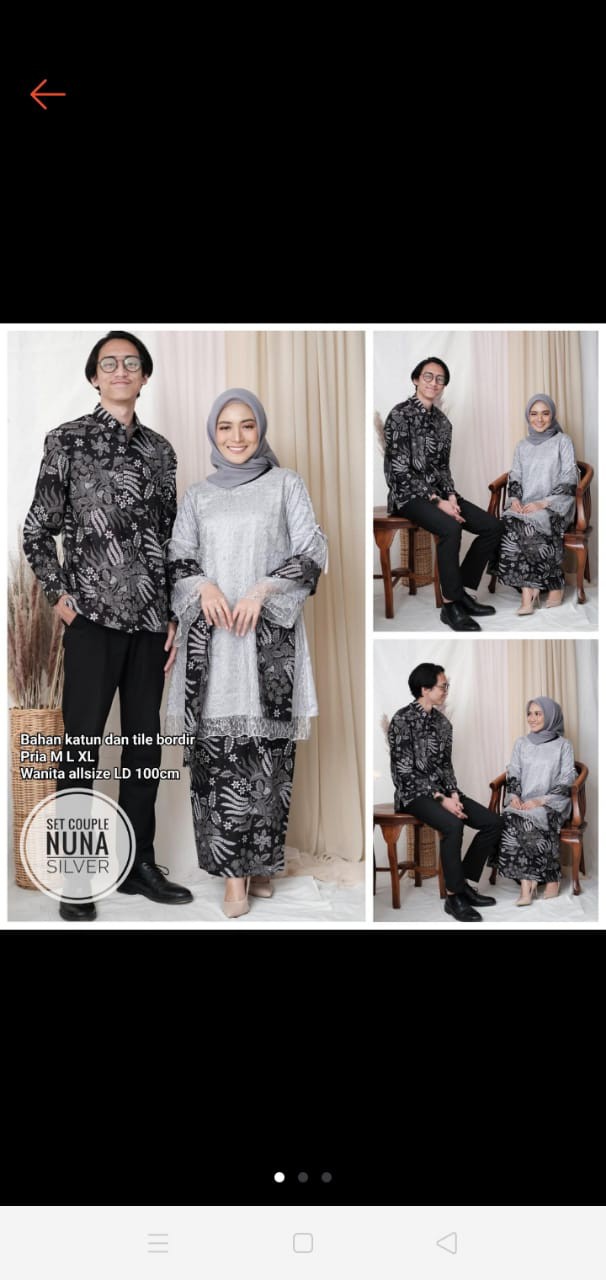 Maura Couple - Sania Ruffle Batik Couple Ori Ndoro Jowi Dnt Garansi Termurah Shopee - Modern Batik