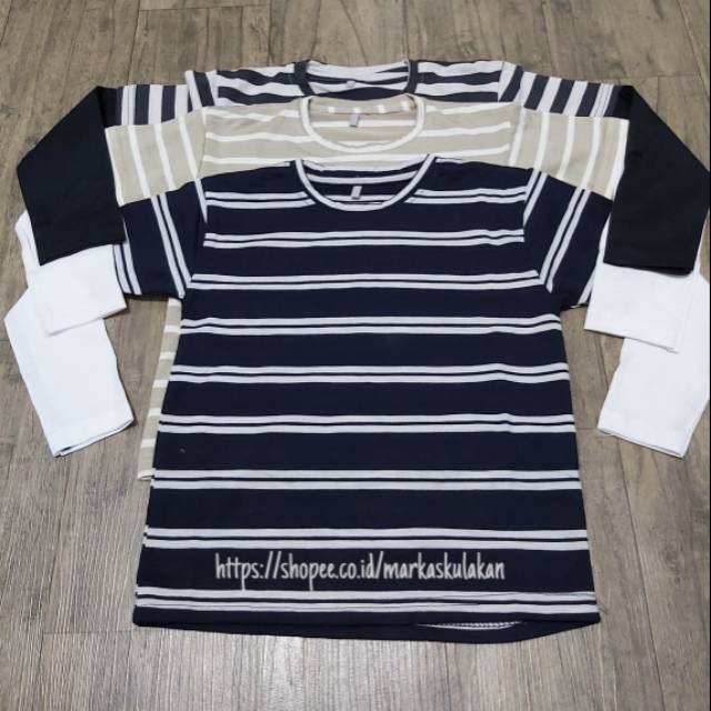 Download Kaos Anak Stripe panjang lengan polos by Rynstelle ...