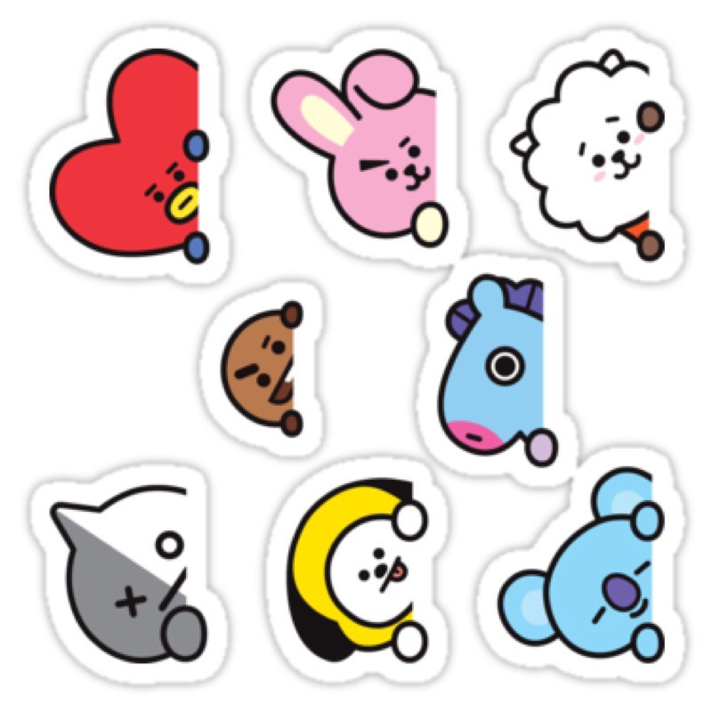 

BT21 pack sticker —