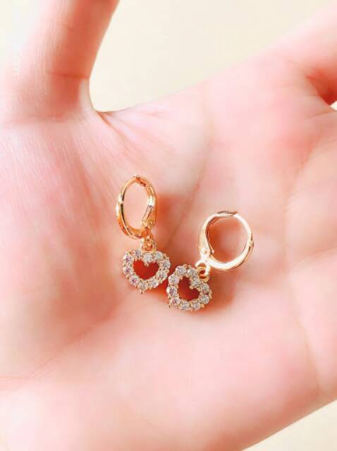 Anting Wanita / Anak model Hati Gold Xuping